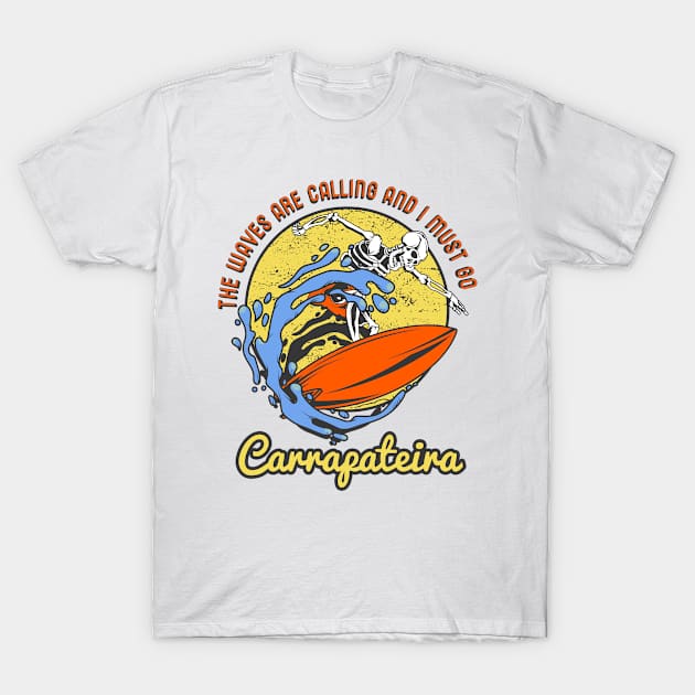 Carrapateira skeleton surfer T-Shirt by LiquidLine